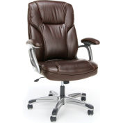 OFM Essentials Collection High-Back Bonded Leather Executive Chair, in Brown (ESS-6030-BRN)
