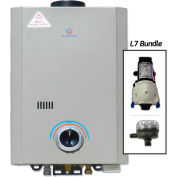 Eccotemp L7 Portable Tankless Water Heater W/ Flojet Pump & Strainer - 14kW, 1.7 GPM