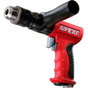 AIRCAT Reversible Pistol Grip Air Drill, Keyed, 1/2" Chuck, 400 RPM