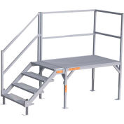 EZ-ACCESS FORTRESS OSHA Stair System 27.5"-42.5"H Adj., 40-1/2"W x 99"L Fully Assembled