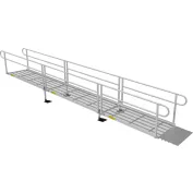 EZ-ACCESS Pathway HD Code Compliant Wheelchair Ramp Kit, 10' x 48W, Guards, 3/pk