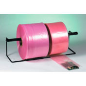 Global Industrial Anti Static Poly Tubing, 15"W x 1075'L, 4 Mil, Pink, 1 Roll