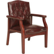 Boss Executive Office Chair - Vinyl - Mid Back - Mahogany