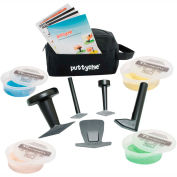 Puttycise® TheraPutty® Set, 5 Tools, 4 x 6 oz. Putties, Easy (Tan, Yellow, Red, Green)