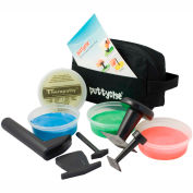 Puttycise® TheraPutty® Set, 5 Tools, 4 x 6 oz. Putties, Medium (Yellow, Red, Green, Blue)