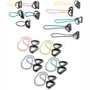 CanDo® Exercise Tubing with Handles, Full Body Set -18", 36", 48"), 5 Color Set