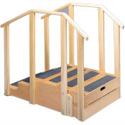 One-Sided Compact Training Stairs with Platform, 55"L x 30"W x 40"H
