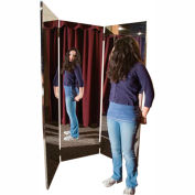 Ultra-Safe&#153; Glassless Mirror, Free-Standing, 3-Panel, 24&quot;W x 72&quot;H Panels