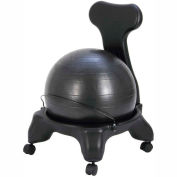 CanDo® Plastic Mobile Ball Chair with Back, Adult Size, 50 cm Ball