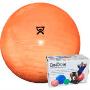 CanDo® Deluxe ABS Inflatable Exercise Ball, Extra Thick, Orange, 55 cm (22")