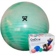 CanDo® Deluxe ABS Inflatable Exercise Ball, Extra Thick, Green, 65 cm (26")