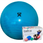 CanDo® Deluxe ABS Inflatable Exercise Ball, Extra Thick, Blue, 85 cm (34")