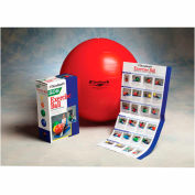 Thera-Band SCP Pro Series Inflatable Exercise Ball, 55 cm (22"), Red