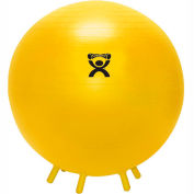 CanDo® Inflatable Exercise Ball with Feet, Yellow, 18" (45 cm)