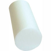 CanDo® White PE Foam Roller, Round, 6" Dia. x 12"L