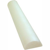 CanDo® White PE Foam Roller, Half-Round, 6" Dia. x 36"L