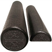 CanDo® Black Composite Foam Roller, Half-Round, 6" Dia. x 36, Case of 24