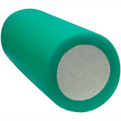 CanDo® 2-Layer Round Foam Roller, 6" Dia. x 15"L, Green, Medium