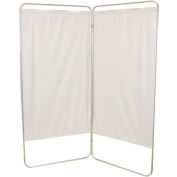 FEI King Size 2-Panel Privacy Screen, 6 mil Vinyl Panels, 59&quot;W x 68&quot;H, White
