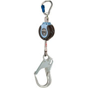 FallTech® 82706SG5 DuraTech 6' Compact Web SRD, with Aluminum Carabiner and Rebar Hook