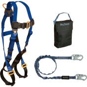 FallTech® 9005PS Starter Kit with 7015 Harness, 6' Shock Absorbing Lanyard & Gear Bag