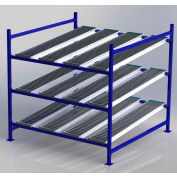 UNEX FC99SR72723-S Flow Cell Heavy Duty Gravity Rack Starter 72"W x 72"D x 72"H with 3 Levels
