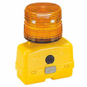Federal Signal BPL26L-A Strobe light, battery-poweRed 12VDC, Amber