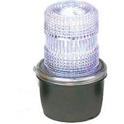 Federal Signal LP3M-012-048C Strobe light, male pipe mount, 12-48VDC, Clear