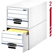 Fellowes 00722 Stor/Drawer®, Legal Box, 25-1/2"L x 16-3/4"W x 11-1/2"H, White/Blue - Pkg Qty 6