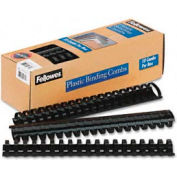Fellowes® Plastic Binding Combs, 1-1/2", 340 Sheets, Black, 10/Pack - Pkg Qty 20