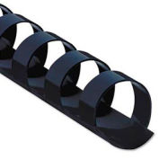 Fellowes® Plastic Combs - Round Back, 1/2", 90 Sheets, Navy, 100/Pk - Pkg Qty 12