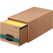 Fellowes 1231201 Stor/Drawer® Steel Plus™, Legal Box, 16-3/4x25-1/2x11-1/2, Kraft/Grn - Pkg Qty 6