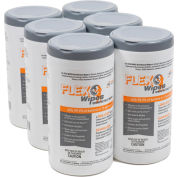FLEX® Wipes Disinfectant Wipes, 8" x 7" Wipe, 75 Wipes/Canister - Pkg Qty 6