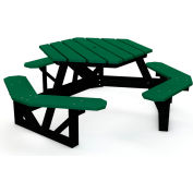Global Industrial™ 6' Hexagon Picnic Table, Recycled Plastic, Green