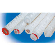 High Purity Pleated Poly Cartridge Filter 1 Micron - 2-3/4 Dia x 20H Viton Seals, 222 w/Fin - Pkg Qty 12