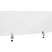 Flash Furniture Clear Acrylic Desk Partition with Hardware, 18"H x 47"L