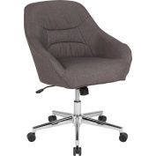 Flash Furniture Marseille Home & Office Chair - Mid Back - Dark Gray Fabric