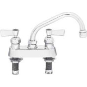 Fisher 53783, 4" Centers Deck Faucet W/14" Swing Spout, Stainless Steel