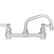 Fisher 61077, 8" Centers Backsplash Faucet W/8" Swing Spout, Stainless Steel