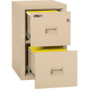 Fireking Fireproof 2 Drawer Vertical File Cabinet Legal-Letter 17-3/4"Wx22-1/8"Dx27-3/4"H Parchment