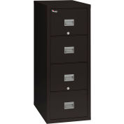 Fireking Fireproof 4 Drawer Vertical File Cabinet Legal-Letter 17-3/4"Wx25-1/16"Dx52-3/4"H Black