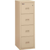 Fireking Fireproof 4 Drawer Vertical File Cabinet Legal-Letter 17-3/4"Wx22-1/8"Dx52-3/4"H Parchment