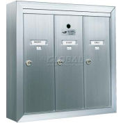 Surface Mount Vertical 1250 Series, 3 Door Mailbox, Anodized Aluminum