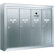 Surface Mount Vertical 1250 Series, 4 Door Mailbox, Anodized Aluminum