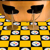FanMats Pittsburgh Steelers Carpet Tiles 1/4&quot; Thick 1.5' x 1.5' - Set of 20
