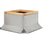 Fantech Fixed Non-Ventilated Curb 5ACC24FT, 24-1/2" Sqare x 12"H, Galvanized Steel