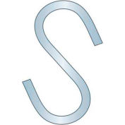 S-Hook - 2" L x .177" Thick - Carbon Steel - Zinc Clear - USA - G.L. Huyett SHOOK-006 - Pkg Qty 100