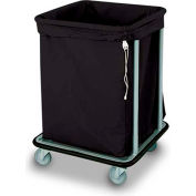 Forbes Laundry Cart 1106-B HD Cloth 23-3/4"L x 22-3/4"W x 32-1/2"H, 6 Bushel, Black