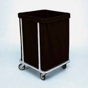 Forbes Laundry Cart 1106 HD Cloth 22"L x 22"W x 32-1/2"H, 6 Bushel, Black