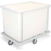 Forbes Laundry Cart 1181-SH-OO-WH Poly Tub 44"L x 32"W x 36"H, 16 Bushel, White